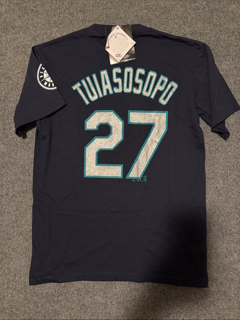 Navy Tuiasosopo #27 Seattle Mariners Player Tee ,2010